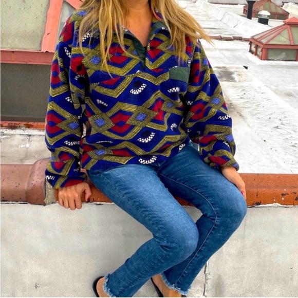 Patagonia Sweaters - Patagonia Synchilla Slowfoot Cobalt Blue Snap-T
Fleece Pullover